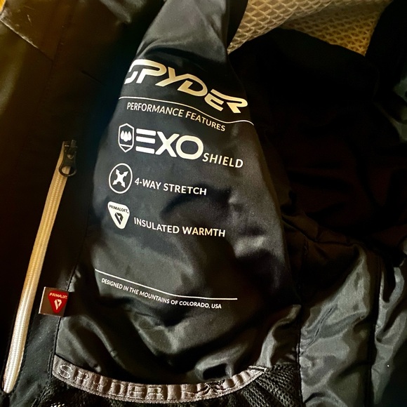 Spyder Black Ski Jacket with White Accents size 6 Women - Picture 8 of 11